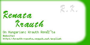 renata krauth business card